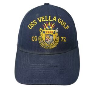 The Corps USS Vella Gulf CG 72 Navy Ship Baseball Cap Blue Strapback Made in USA